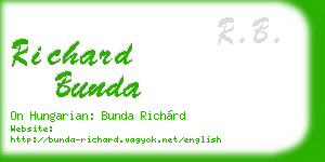 richard bunda business card